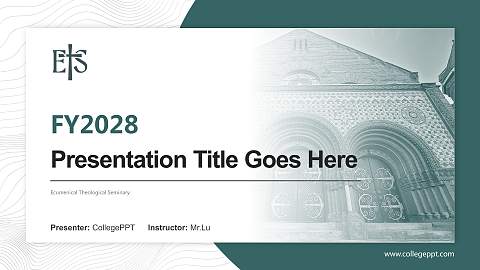 Ecumenical Theological Seminary Academic Presentation/Research Findings Report PPT Template