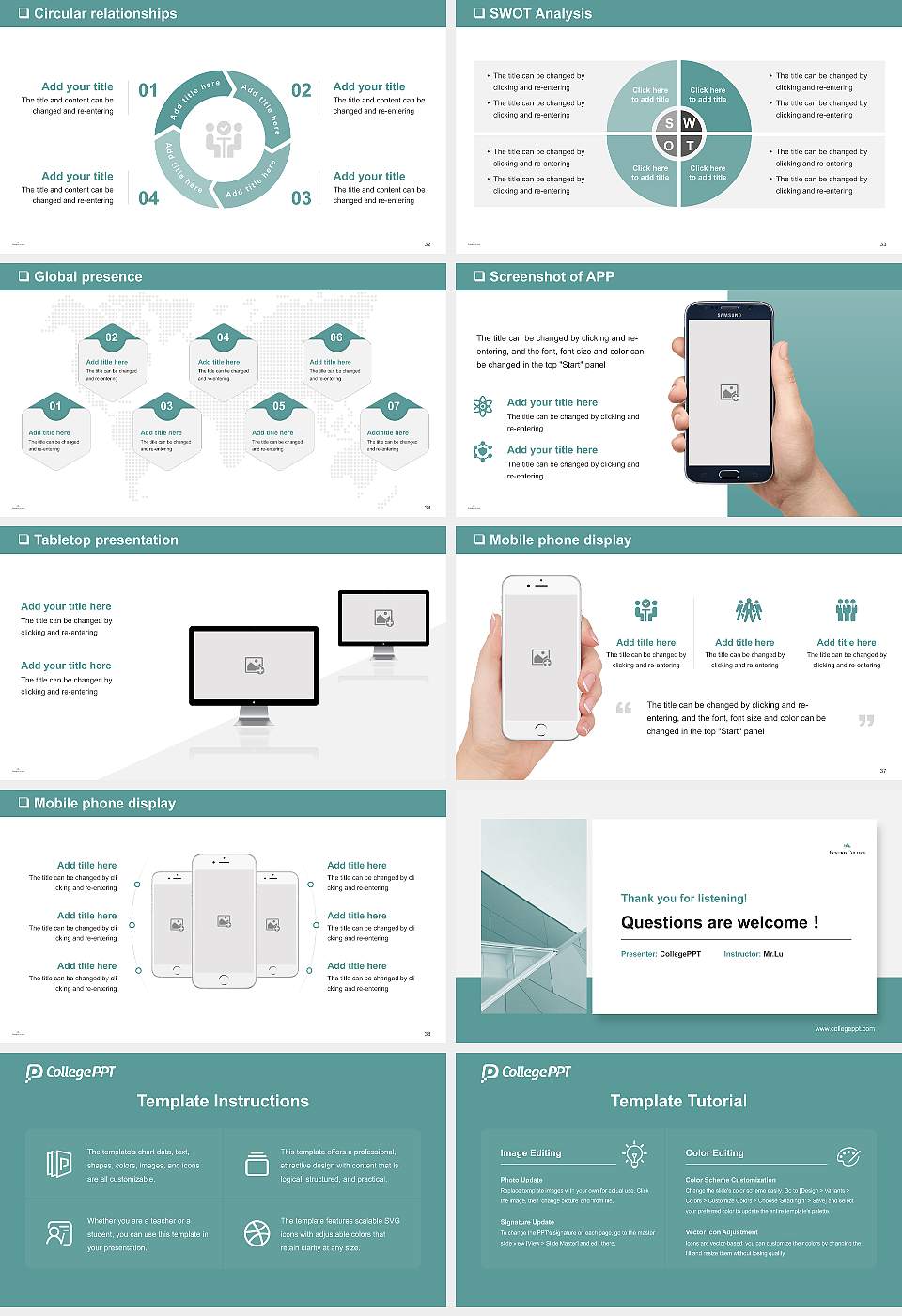 Eckerd College General Purpose PPT Template16:9 ratio PPT effect preview image5