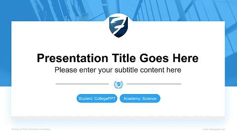 Family of Faith Christian University National Scholarship Defense PPT Template