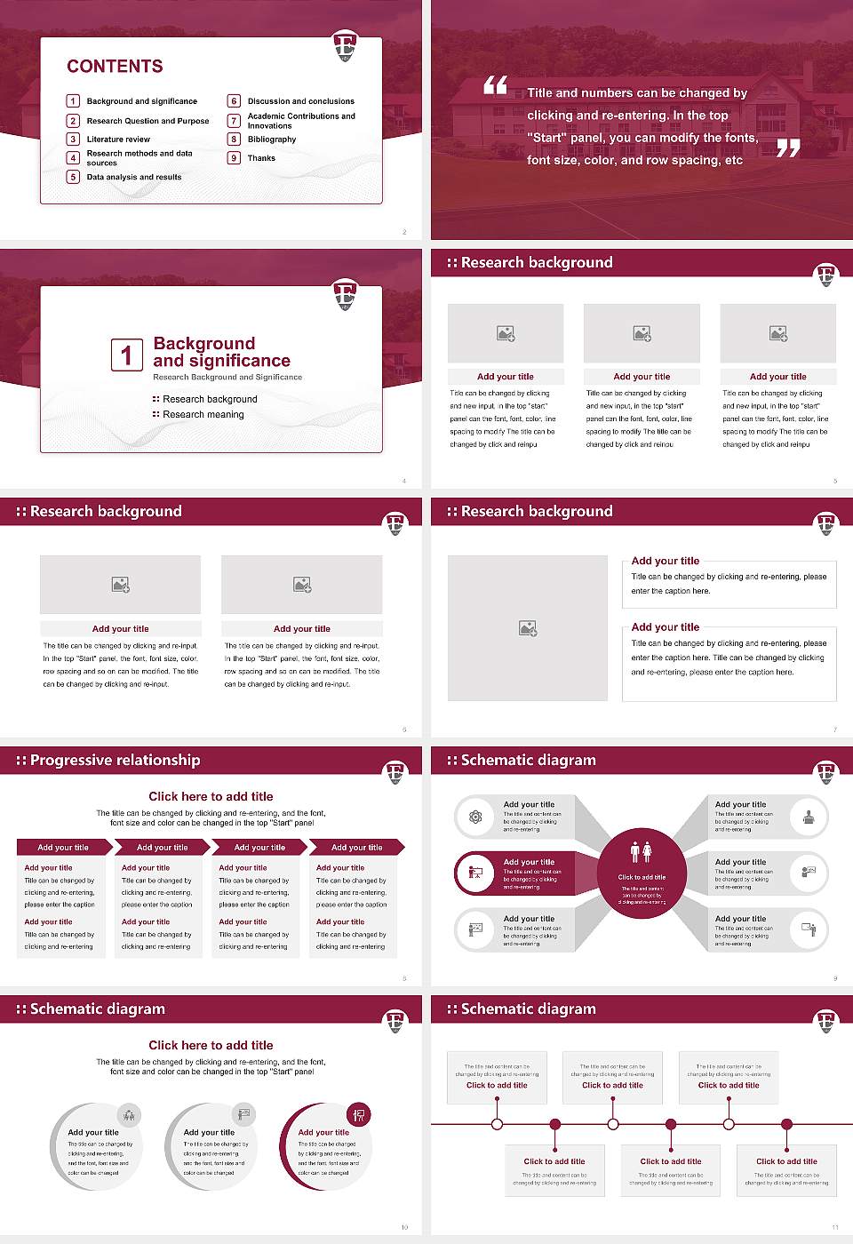 Eastern University Graduation Thesis Defense PPT Template16:9 ratio PPT effect preview image2
