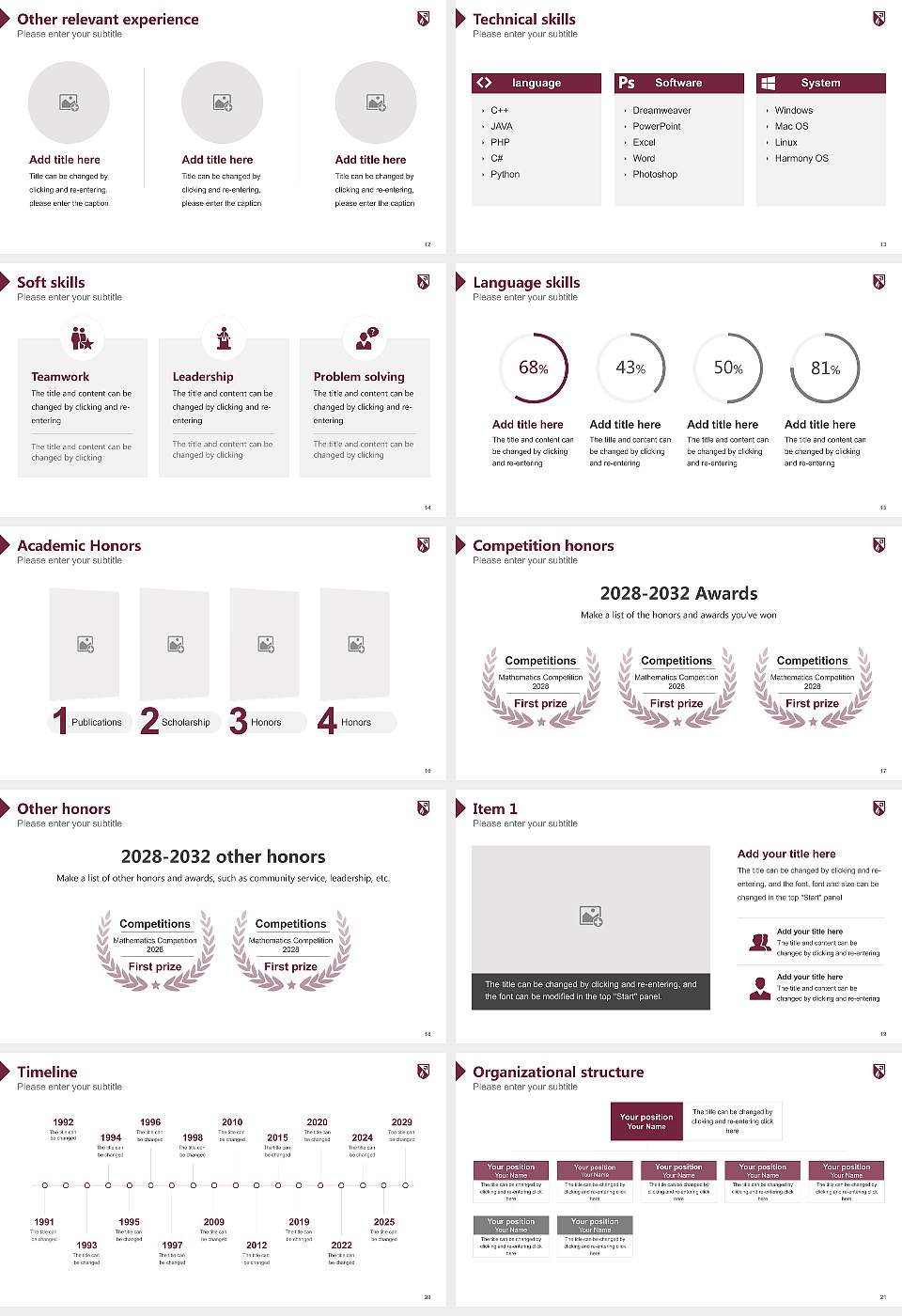 Evangel University Resume PPT Template16:9 ratio PPT effect preview image3