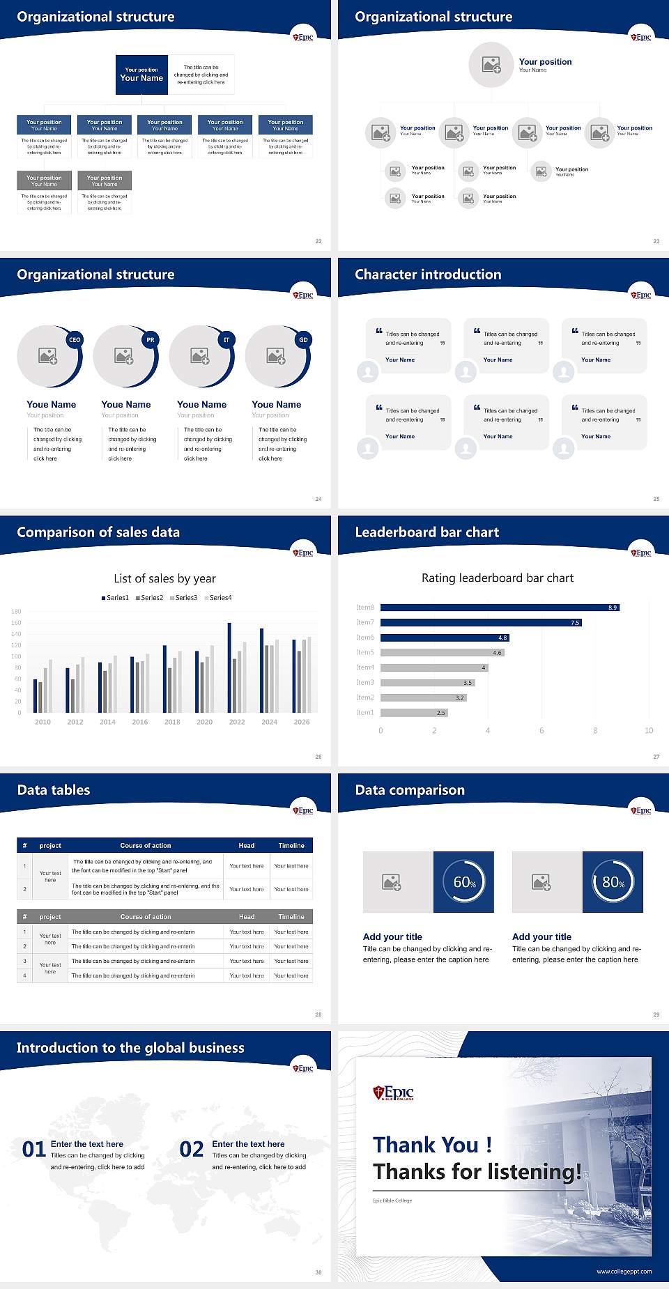 Epic Bible College Academic Presentation/Research Findings Report PPT Template4:3 ratio PPT effect preview image4