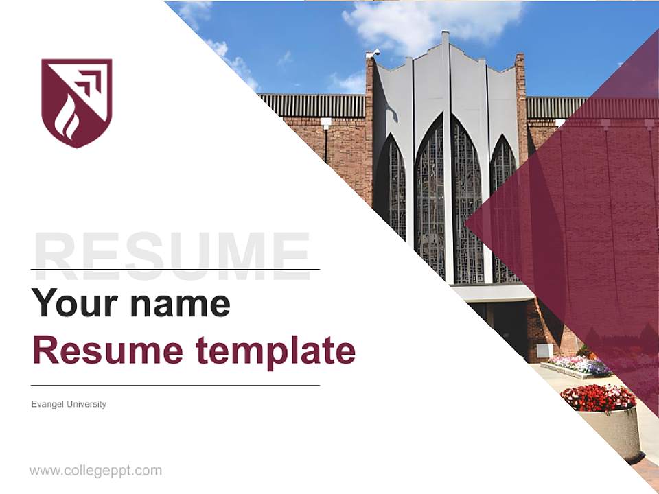 Evangel University Resume PPT Template4:3 ratio PPT effect preview image5