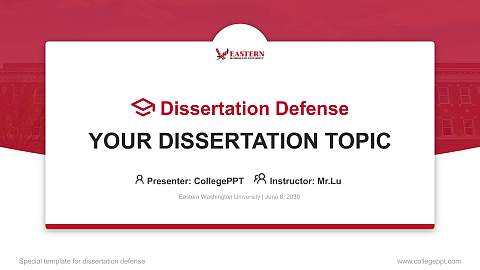 Eastern Washington University Graduation Thesis Defense PPT Template