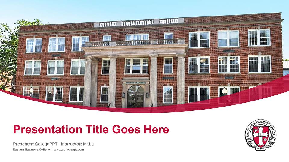 Eastern Nazarene College Course/Courseware Creation PPT Template16:9 ratio PPT effect preview image