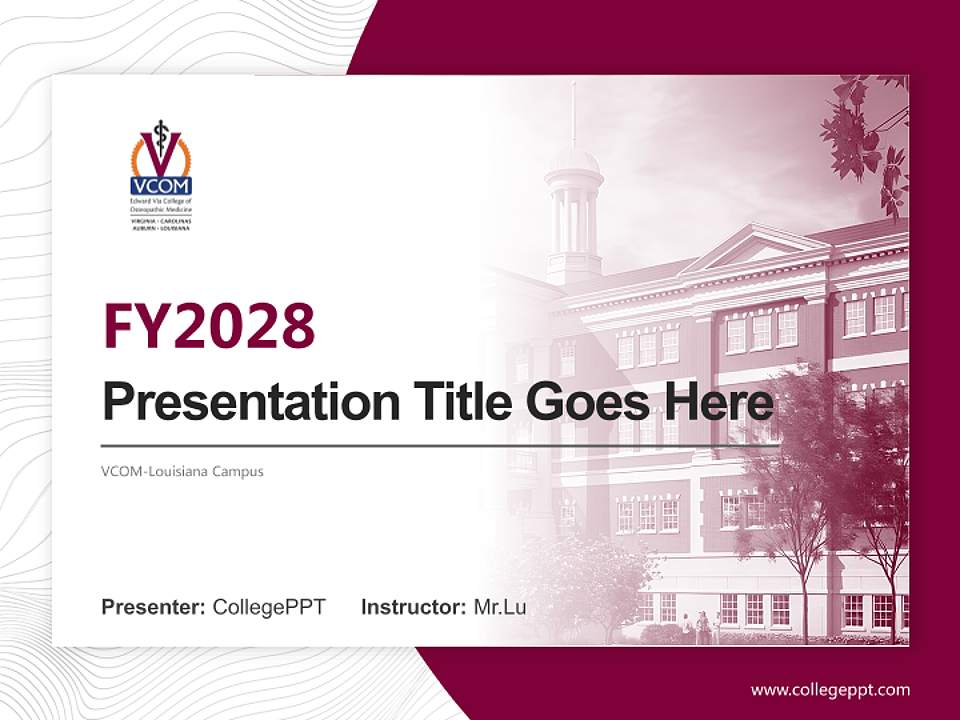 VCOM-Louisiana Campus Academic Presentation/Research Findings Report PPT Template4:3 ratio PPT effect preview image5