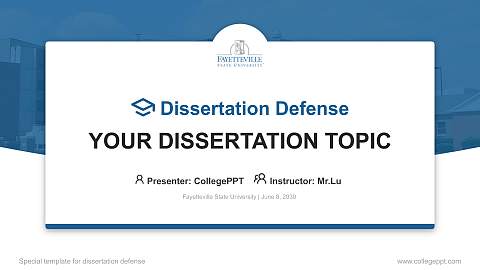 Fayetteville State University Graduation Thesis Defense PPT Template