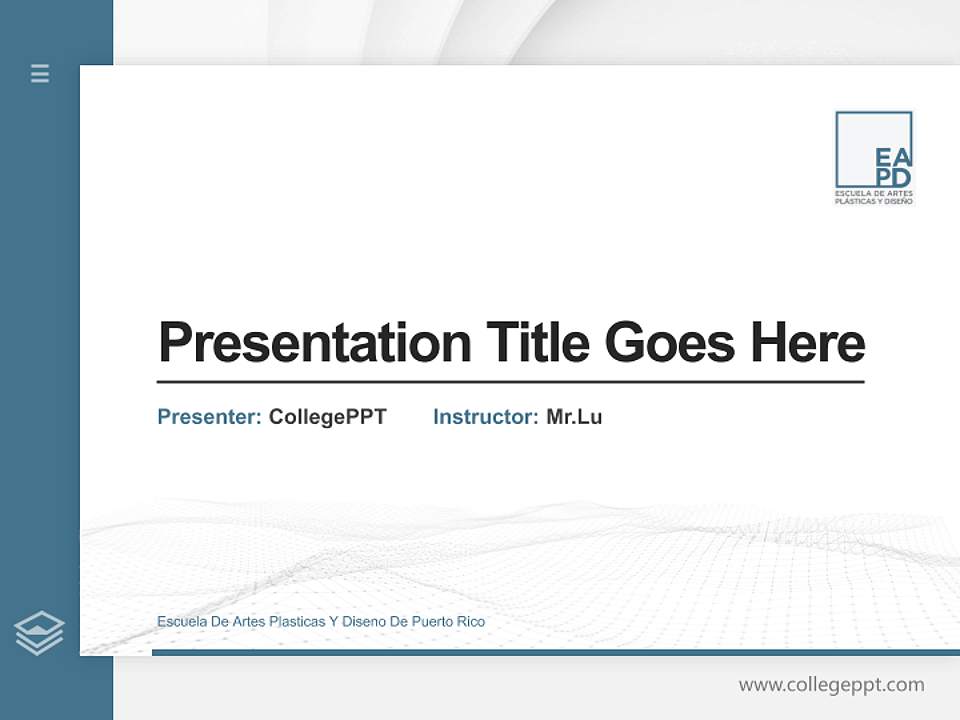 Escuela De Artes Plasticas Y Diseno De Puerto Rico Thesis Proposal/Graduation Defense PPT Template4:3 ratio PPT effect preview image5