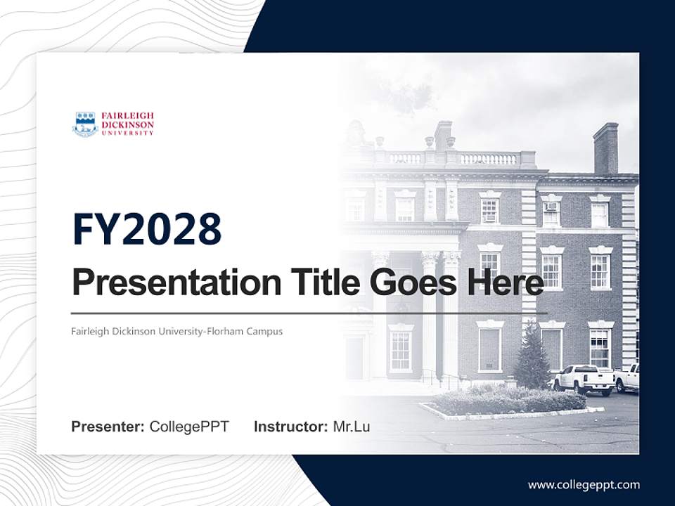 Fairleigh Dickinson University-Florham Campus Academic Presentation/Research Findings Report PPT Template4:3 ratio PPT effect preview image5