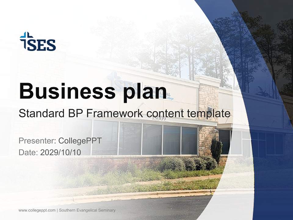 Southern Evangelical Seminary Competition/Entrepreneurship Contest PPT Template4:3 ratio PPT effect preview image9