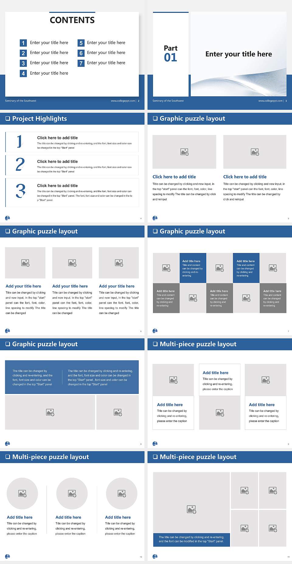 Seminary of the Southwest General Purpose PPT Template4:3 ratio PPT effect preview image2