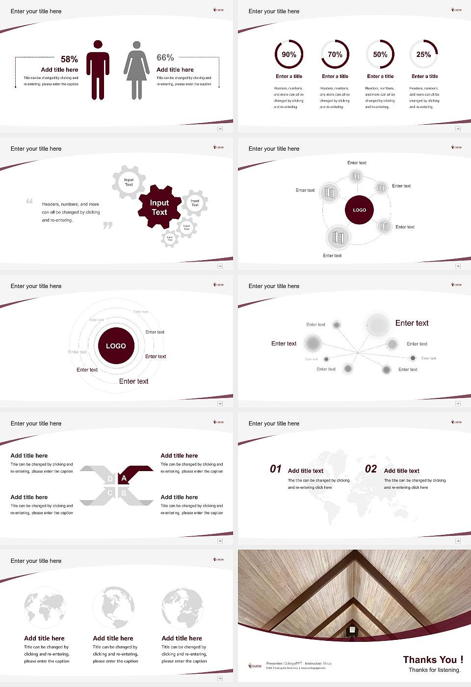 Faith Theological Seminary Course/Courseware Creation PPT Template16:9 ratio PPT effect preview image4