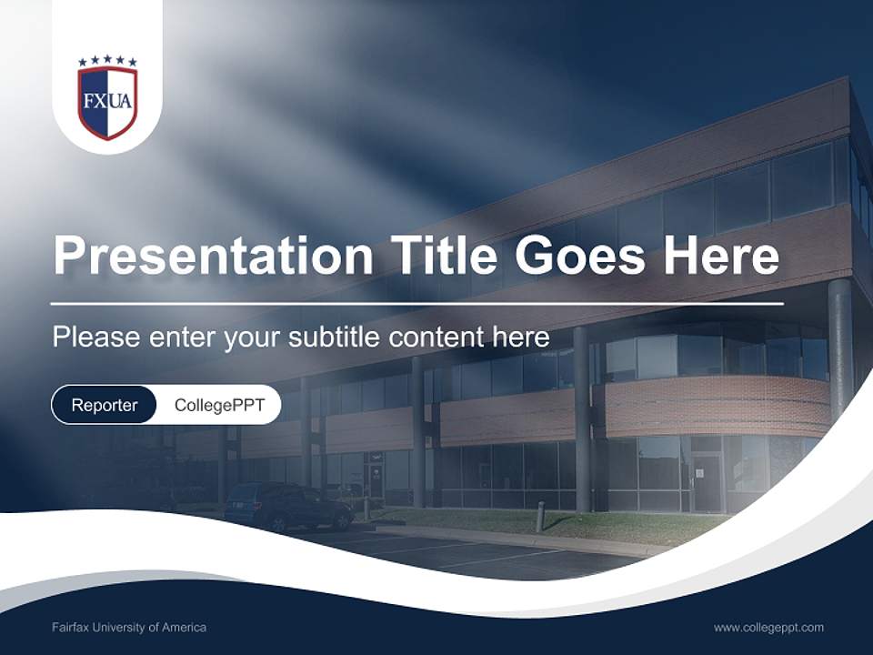 Fairfax University of America Lecture Sharing and Networking Event PPT Template4:3 ratio PPT effect preview image4