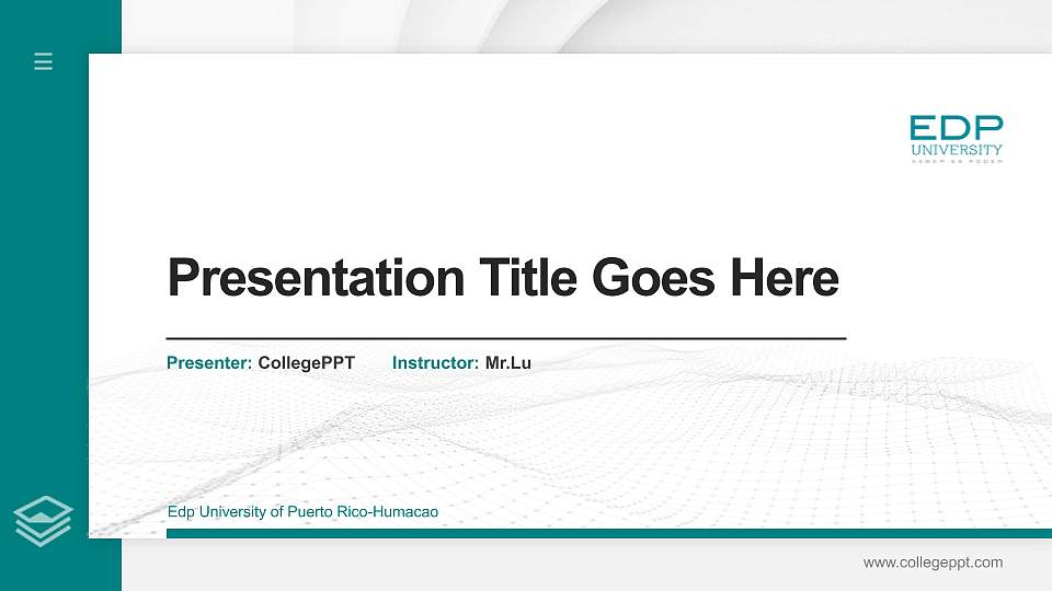 Edp University of Puerto Rico-Humacao Thesis Proposal/Graduation Defense PPT Template16:9 ratio PPT effect preview image
