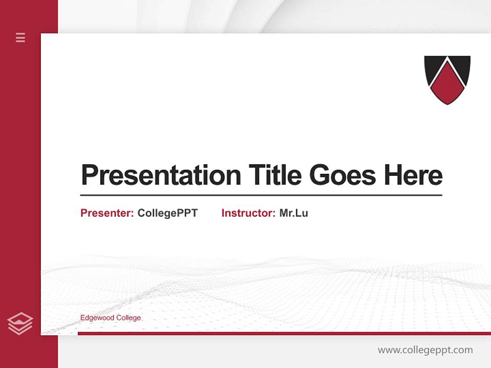 Edgewood College Thesis Proposal/Graduation Defense PPT Template4:3 ratio PPT effect preview image5