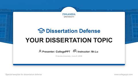 Finlandia University Graduation Thesis Defense PPT Template