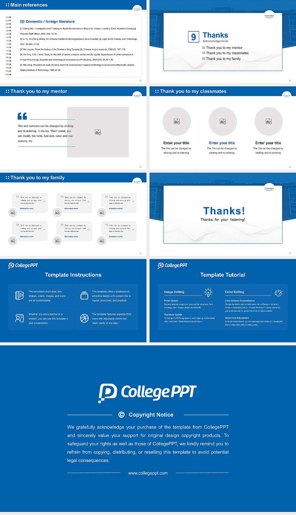 Finlandia University Graduation Thesis Defense PPT Template16:9 ratio PPT effect preview image7