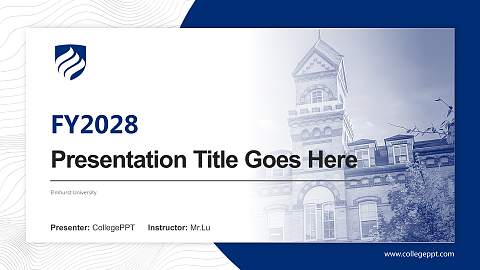 Elmhurst University Academic Presentation/Research Findings Report PPT Template