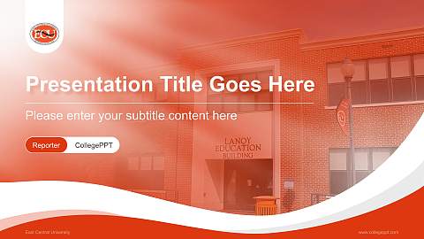 East Central University Lecture Sharing and Networking Event PPT Template