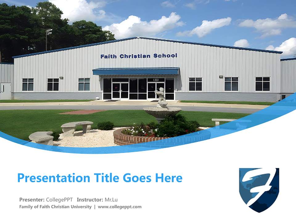 Family of Faith Christian University Course/Courseware Creation PPT Template4:3 ratio PPT effect preview image5