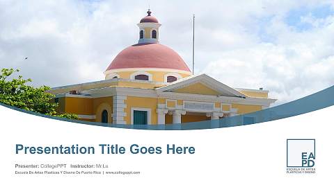 Escuela De Artes Plasticas Y Diseno De Puerto Rico Course/Courseware Creation PPT Template