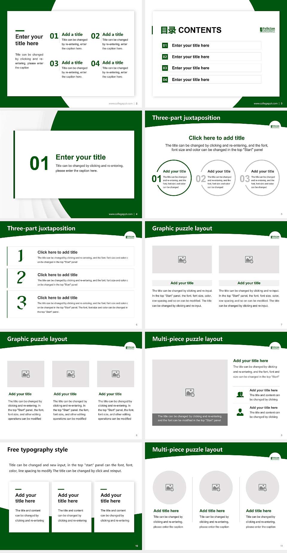 Felician University Academic Presentation/Research Findings Report PPT Template4:3 ratio PPT effect preview image2