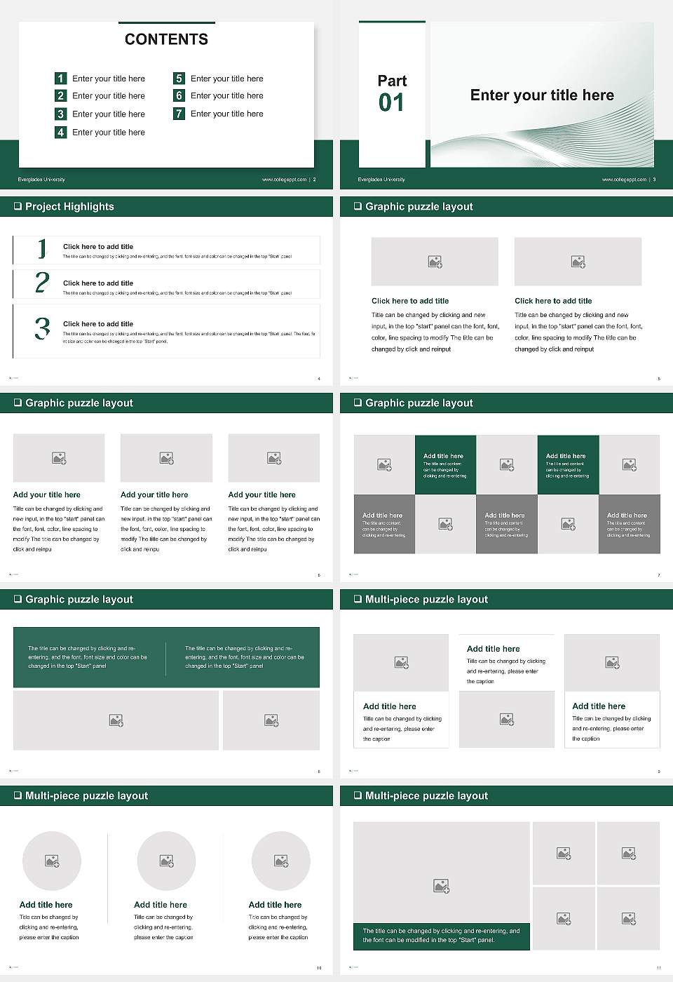 Everglades University General Purpose PPT Template16:9 ratio PPT effect preview image2