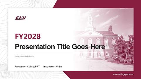 Eastern Kentucky University Academic Presentation/Research Findings Report PPT Template