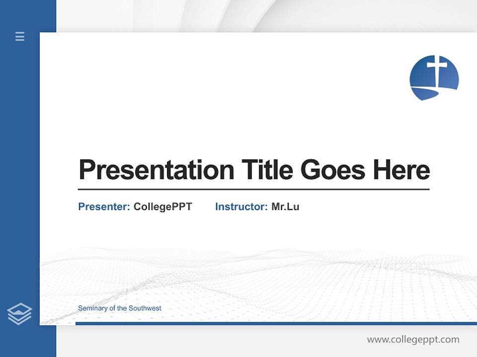 Seminary of the Southwest Thesis Proposal/Graduation Defense PPT Template4:3 ratio PPT effect preview image5