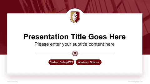 Elon University National Scholarship Defense PPT Template