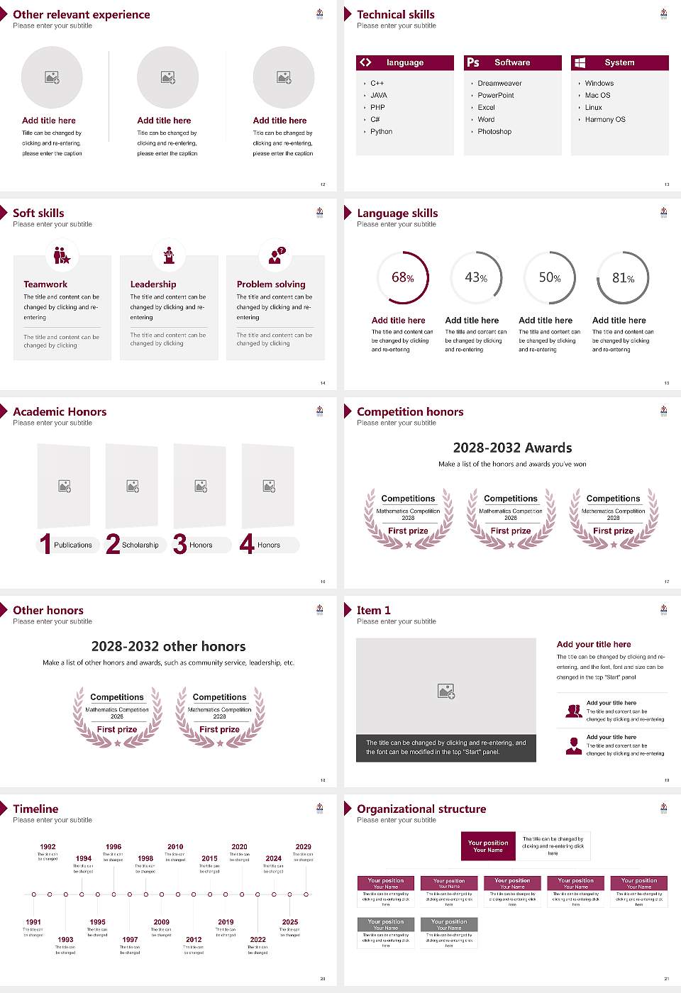 VCOM-Louisiana Campus Resume PPT Template16:9 ratio PPT effect preview image3