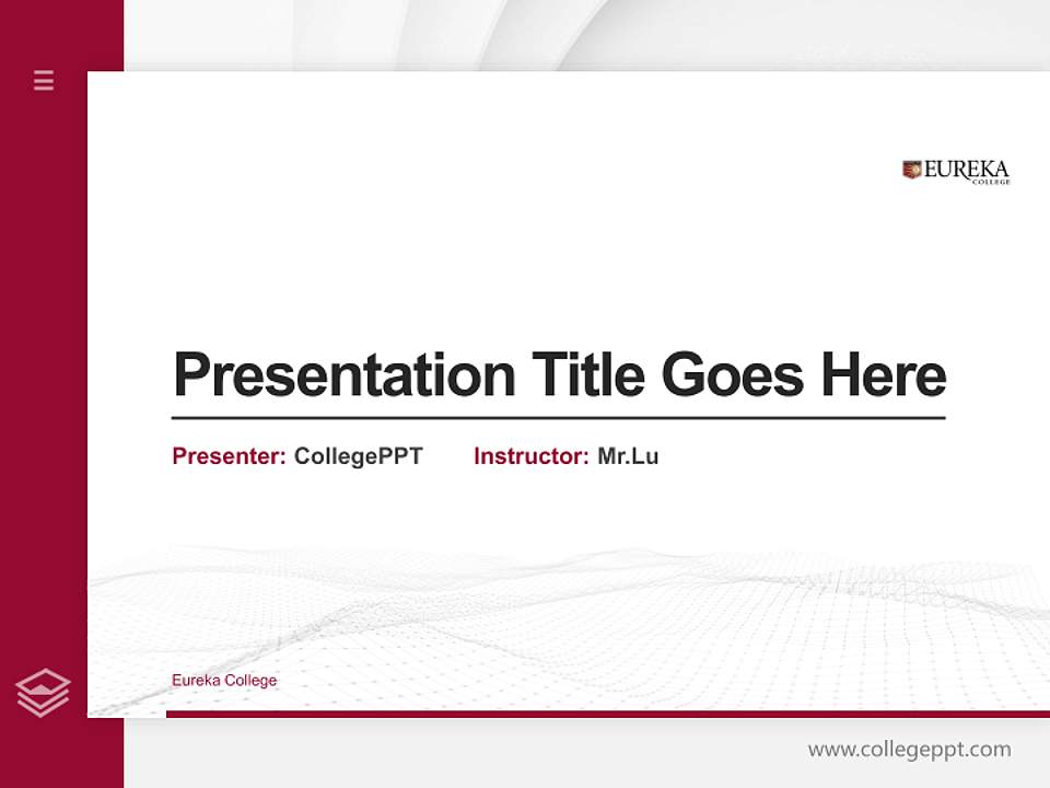 Eureka College Thesis Proposal/Graduation Defense PPT Template4:3 ratio PPT effect preview image5