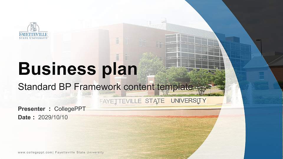 Fayetteville State University Competition/Entrepreneurship Contest PPT Template16:9 ratio PPT effect preview image
