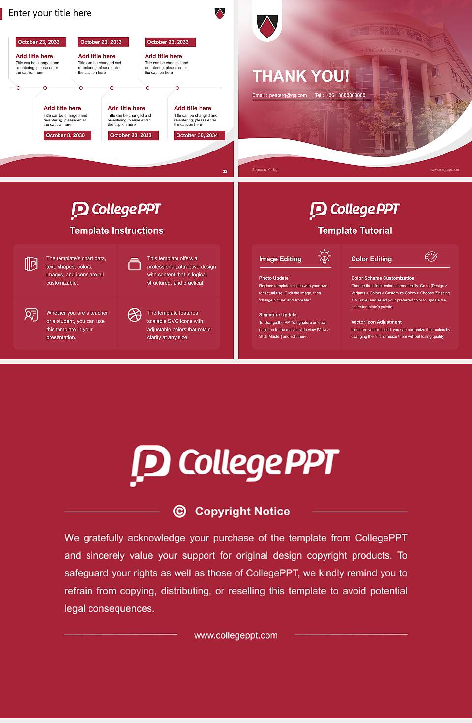 Edgewood College Lecture Sharing and Networking Event PPT Template4:3 ratio PPT effect preview image4