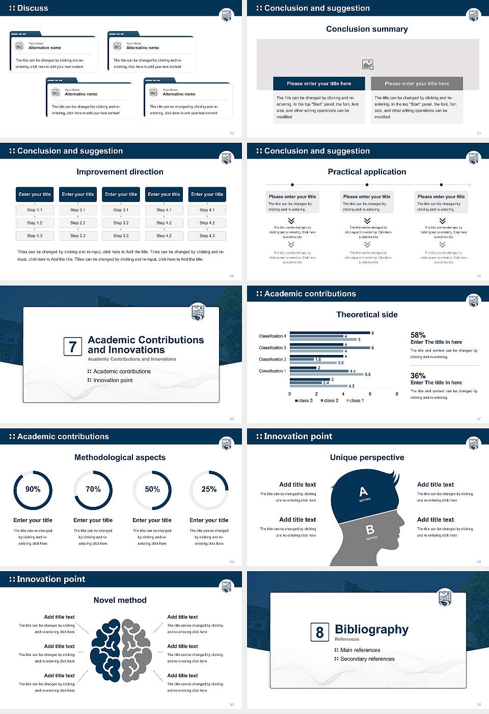 Endicott College Graduation Thesis Defense PPT Template16:9 ratio PPT effect preview image6