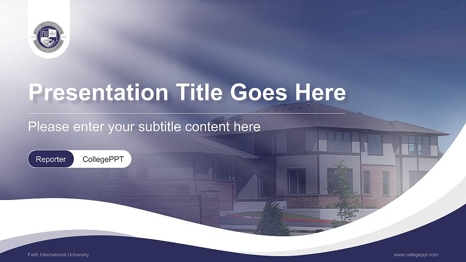 Faith International University Lecture Sharing and Networking Event PPT Template16:9 ratio PPT effect preview image