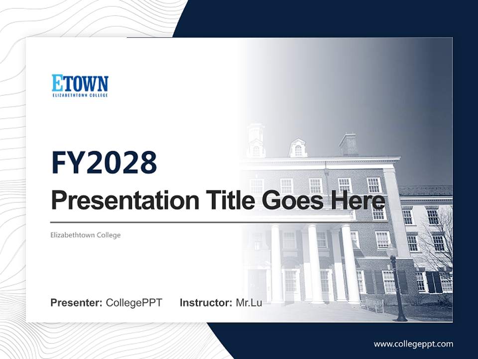 Elizabethtown College Academic Presentation/Research Findings Report PPT Template4:3 ratio PPT effect preview image5