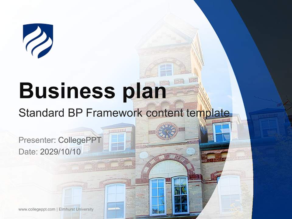 Elmhurst University Competition/Entrepreneurship Contest PPT Template4:3 ratio PPT effect preview image9