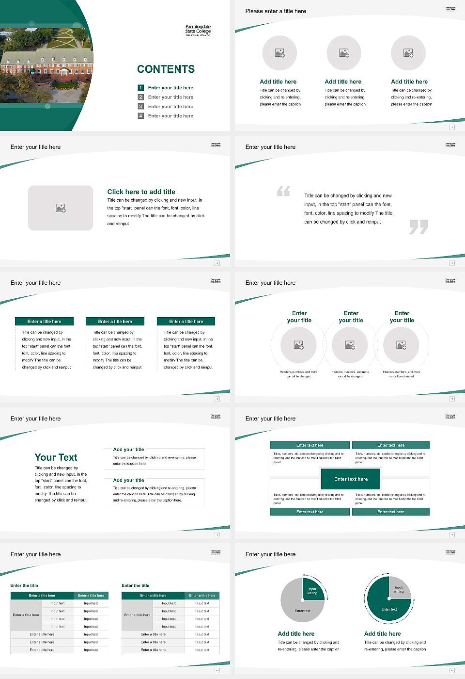 Farmingdale State College Course/Courseware Creation PPT Template16:9 ratio PPT effect preview image2