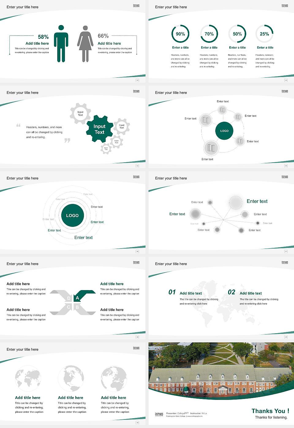 Farmingdale State College Course/Courseware Creation PPT Template16:9 ratio PPT effect preview image4