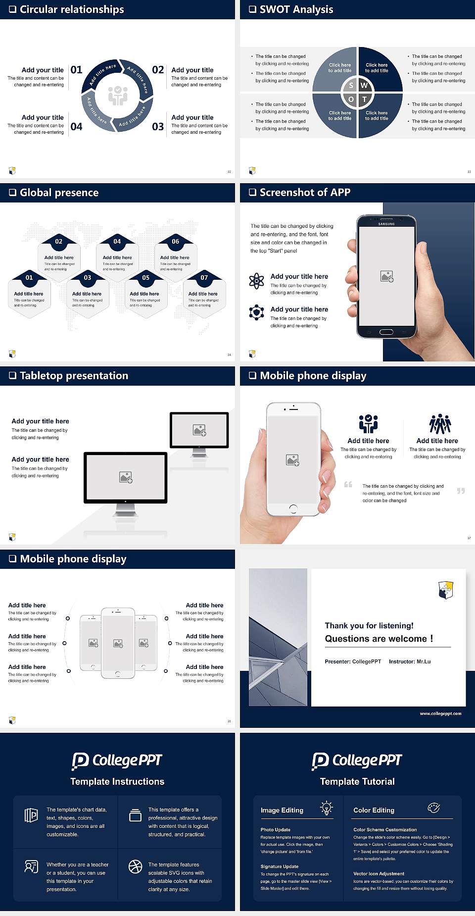 Ecclesia College General Purpose PPT Template4:3 ratio PPT effect preview image5