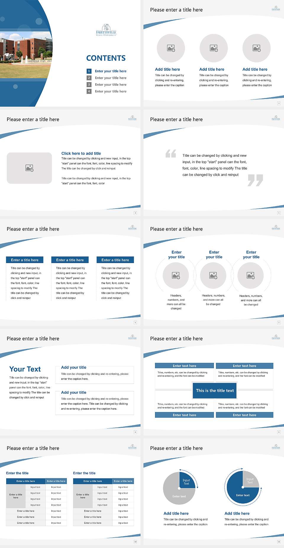 Fayetteville State University Course/Courseware Creation PPT Template4:3 ratio PPT effect preview image2