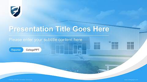 Family of Faith Christian University Lecture Sharing and Networking Event PPT Template