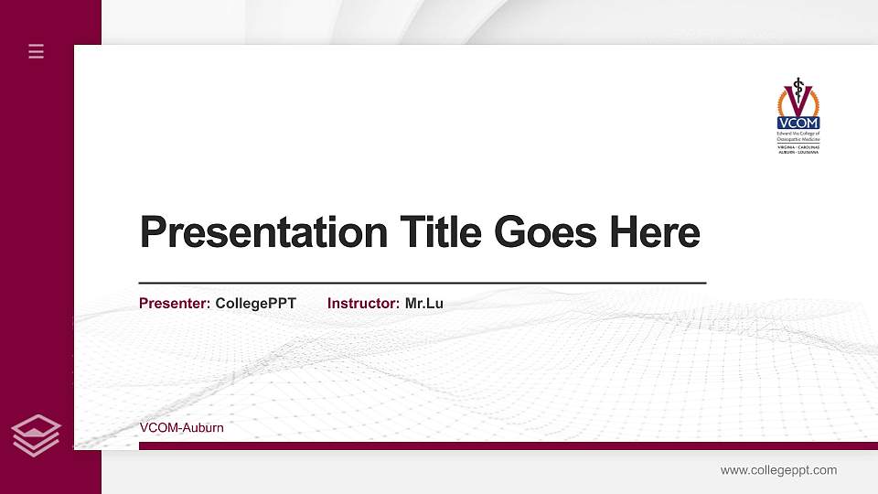 VCOM-Auburn Thesis Proposal/Graduation Defense PPT Template16:9 ratio PPT effect preview image