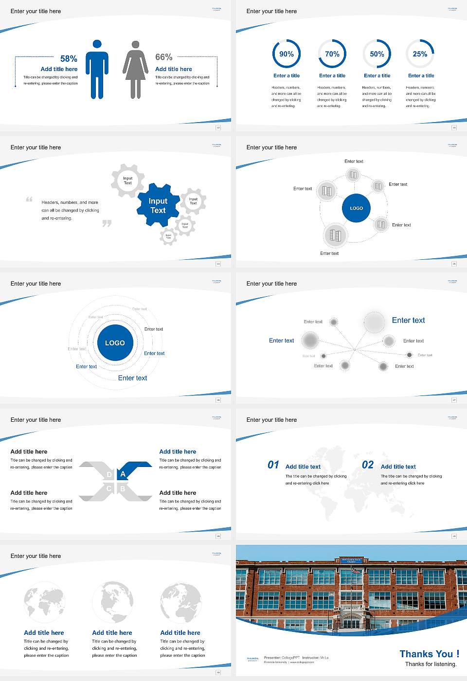 Finlandia University Course/Courseware Creation PPT Template16:9 ratio PPT effect preview image4