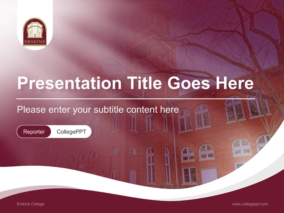 Erskine College Lecture Sharing and Networking Event PPT Template4:3 ratio PPT effect preview image4