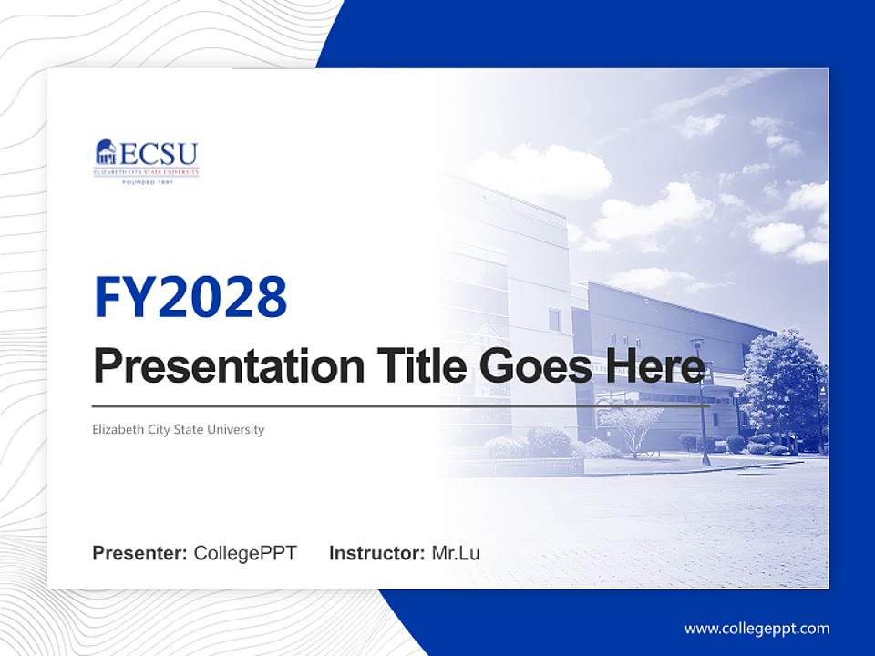 Elizabeth City State University Academic Presentation/Research Findings Report PPT Template4:3 ratio PPT effect preview image5
