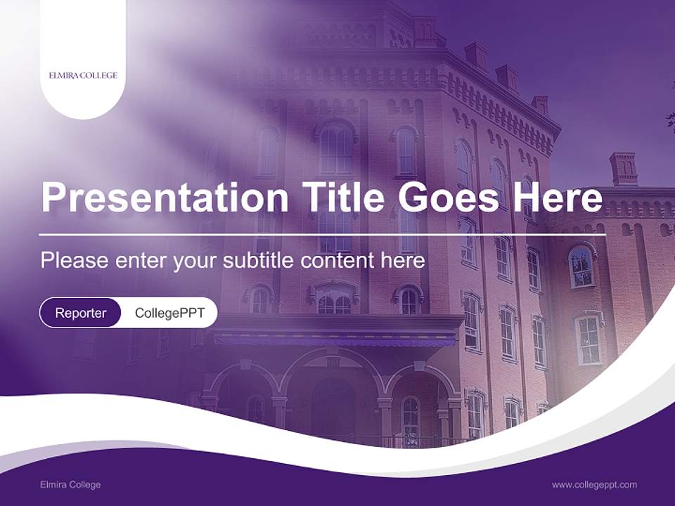 Elmira College Lecture Sharing and Networking Event PPT Template4:3 ratio PPT effect preview image4