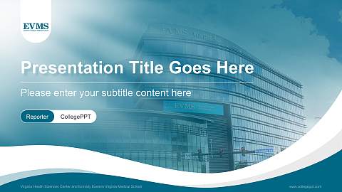 Virginia Health Sciences Center and formally Eastern Virginia Medical School Lecture Sharing and Networking Event PPT Template