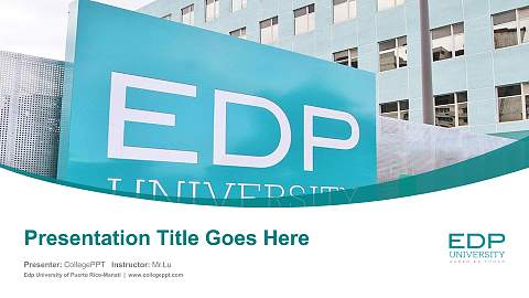 Edp University of Puerto Rico-Manati Course/Courseware Creation PPT Template